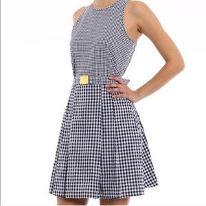 Michael Kors Sleeveless Belted Gingham Tank Dress